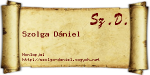 Szolga Dániel névjegykártya